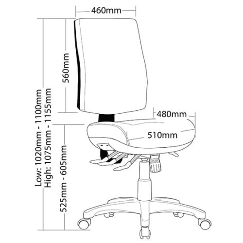 ST Galaxy Fabric Upholstered Task Chair