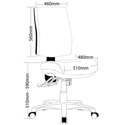 ST Galaxy Fabric Upholstered Ergonomic Task Chair