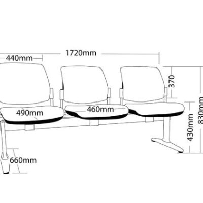 ST Maxi Fabric Upholstered Beam Seating