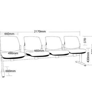 ST Maxi Fabric Upholstered Beam Seating
