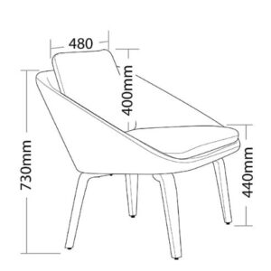 ST Opera Timber Legs Fabric Upholstered Breakout Chair