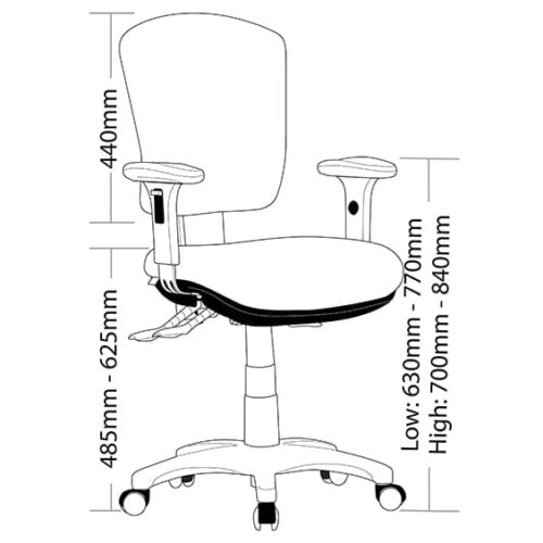 ST Oriel Fabric Upholstered Ergonomic Task Chair