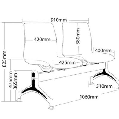ST Pod Fabric Upholstered Beam Seating