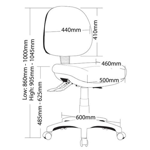 ST Prestige Fabric Upholstered Ergonomic Task Chair