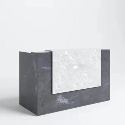 GP Sorrento Marble Charcoal Melamine Reception Counter