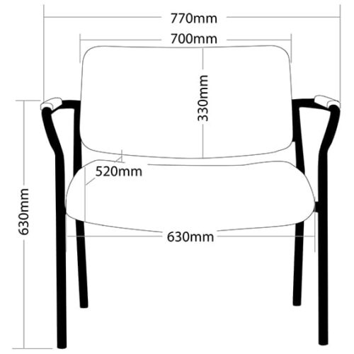 ST Rotary Fabric Upholstered Multi Shift Chair