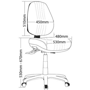 ST Safari Fabric Upholstered Ergonomic Task Chair