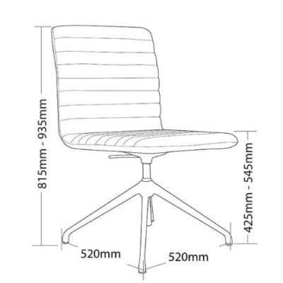 ST Smoke Black 4 Star Base Fabric Upholstered Boardroom Chair