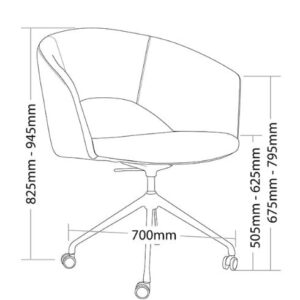 ST Time 4 Star with Castor Base Fabric Upholstered Boardroom Chair