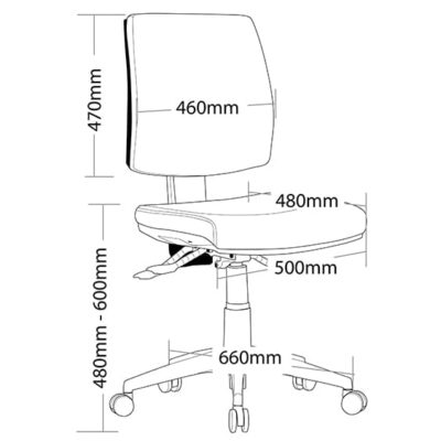 ST Virgo Fabric Upholstered Ergonomic Task Chair