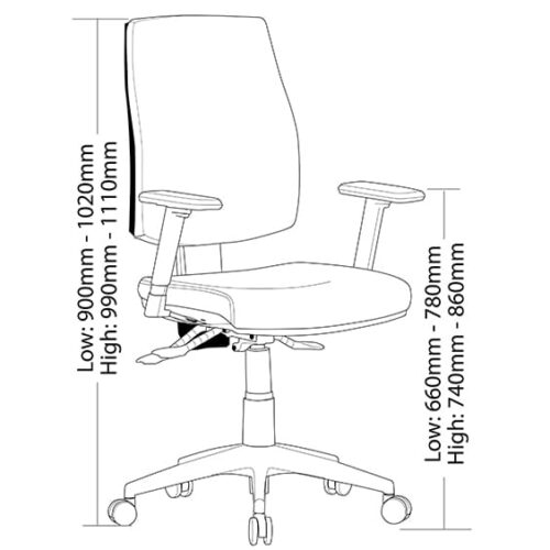 ST Virgo Fabric Upholstered Task Chair