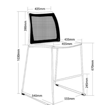 ST Vinn Mesh Back Stackable High Chair