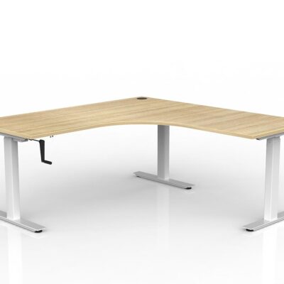 OL Agile 90° Workstation Winder Height Adjustable Corner Desk