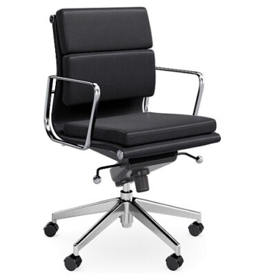 DD Milano Mid Back Chair- Chrome/Black