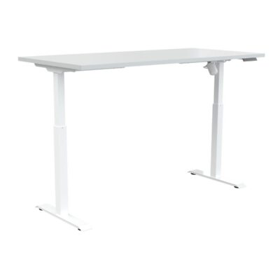OL Quick Stand Desk in White Top with White Base