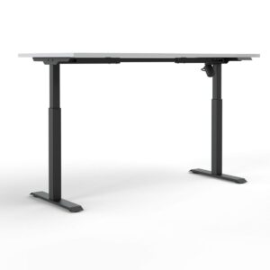 OL Quick Stand Desk in White Top with Black Base