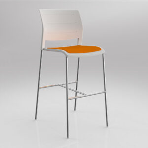 OL Game Barstool with Upholstered Seat