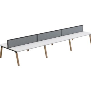 OL Plantation 6 users Double-Sided Desk with Studio 50 Screen